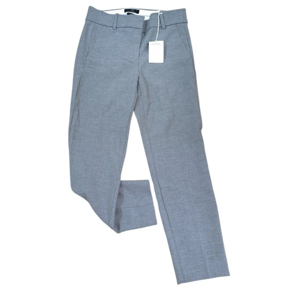J Crew 365 Woman's Cameron Trouser Pants Grey Slim Classic Work Office Sz 4